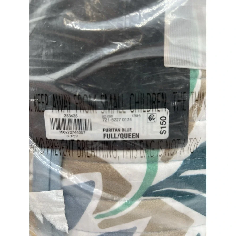 JCPenney Home Expressions Everton Quilt Set Full Queen Puritan Blue New Sealed